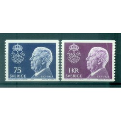 Suède 1973 - Y & T n. 794/95 - Roi Gustave VI Adolphe (Michel n. 826/27)