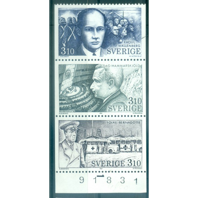 Sweden 1987 - Y & T n. 1425/27 - "In service to humanity" (Michel n. 1443/45)