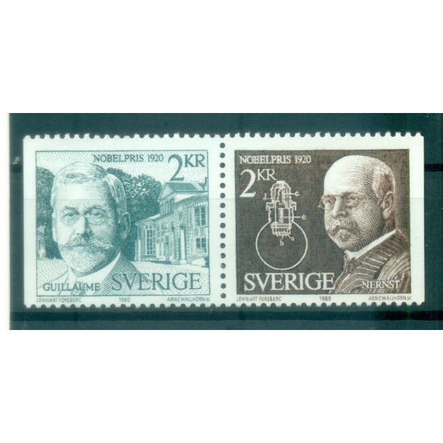 Suède 1980 - Y & T n. 1112a - Prix Nobel 1920 (Michel n. 1131/32)