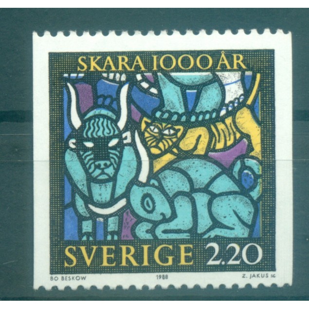 Svezia 1988 - Y & T n. 1476 - Città di Skara (Michel n. 1492)