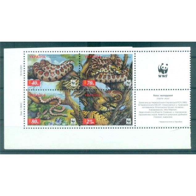 Ukraine 2002 - Y & T n. 454/57 - Wildlife protection (Michel n. 502/05 C)