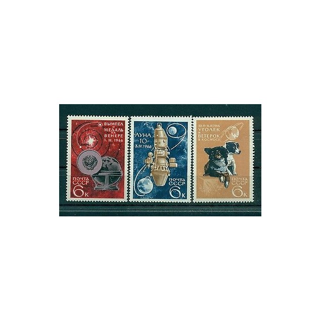 Russie - USSR 1966 - Michel n. 3238/40 - Succès de la recherche spatiale (I)