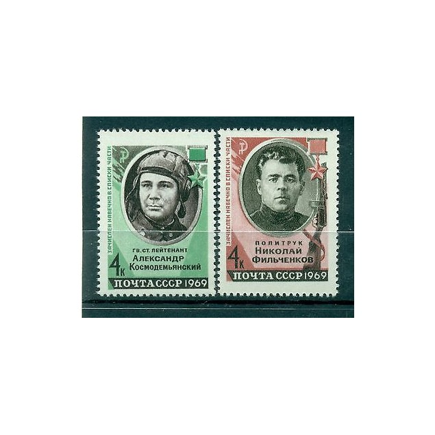 Russie - USSR 1969 - Michel n. 3601/02 - Héros de l'Union soviétique **