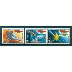 USSR 1978 - Y & T n. 4494/96 - Space cooperation with Poland