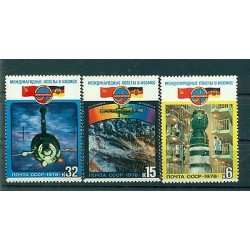 USSR 1978 - Y & T n. 4524/26 - Space cooperation with G.D.R. (Michel n. 4763/65)