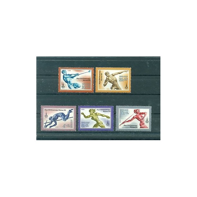 Russie - USSR 1980 - Michel n. 4932/36 - Jeux olympiques d'été de 1980