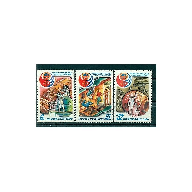 Russie - USSR 1980 - Michel n. 4994/96 - Intercosmos **
