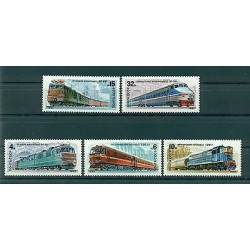 URSS 1982 - Y & T n. 4907/11 - Locomotives soviétiques