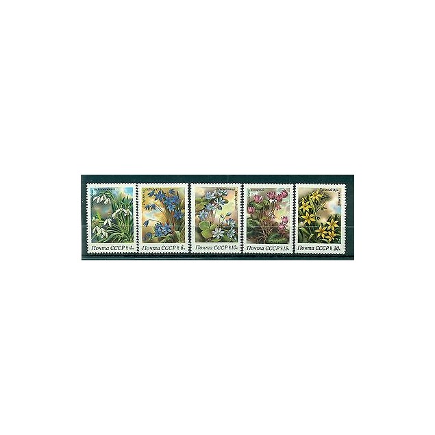Russie - USSR 1983 - Michel n. 5278/82 - Fleurs de printemps