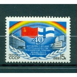 URSS 1988 - Y & T n. 5497 - Trattato di cooperazione con la Finlandia