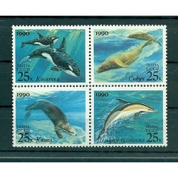 USSR 1990 - Y & T n. 5791/94 - Marine mammals (Michel n. 6130/33)
