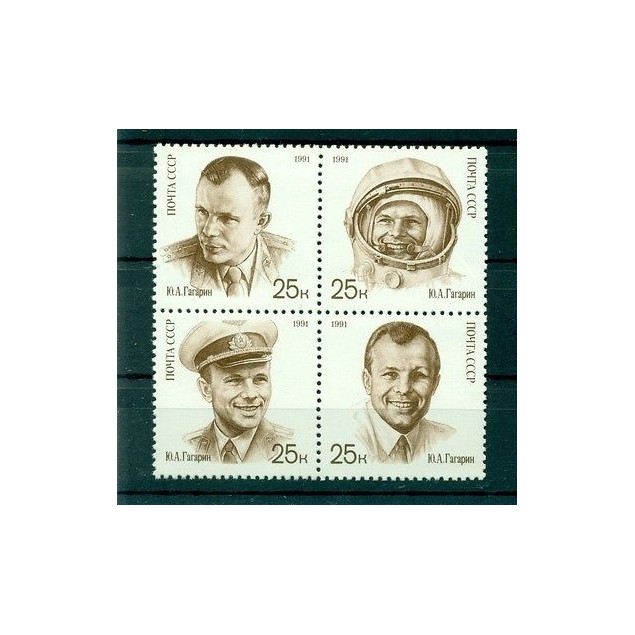 Russie - USSR 1991 - Michel n. 6185/88 A - Journée de la cosmonautique
