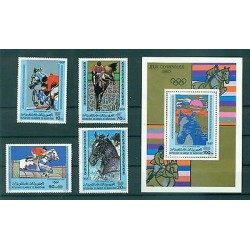 Mauritanie 1980 - Mi. n. 680/683 + 684 Bl. n. 27 - Jeux Olympiques Moscou