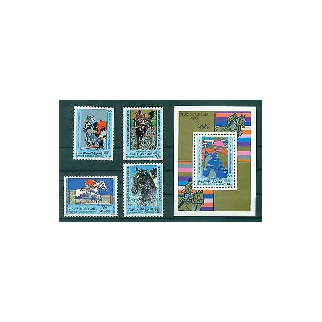 JEUX OLYMPIQUES - OLYMPIC GAMES MOSCOW 1980  MAURITANIA 1980 set+block
