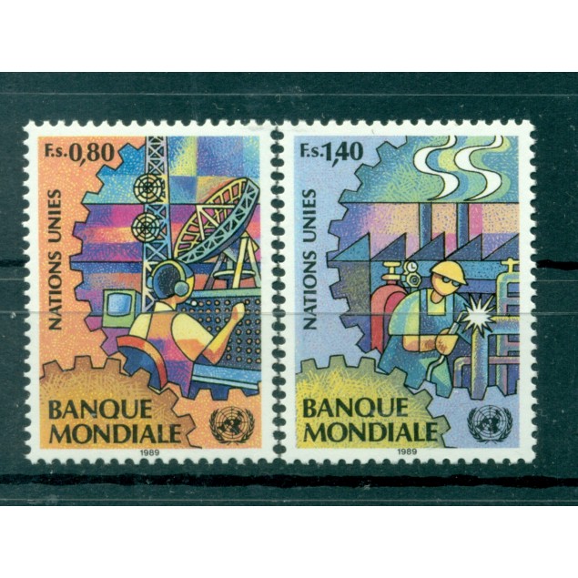 Nations Unies Géneve  1989 - Michel n.173/74 - "Banque Mondiale"