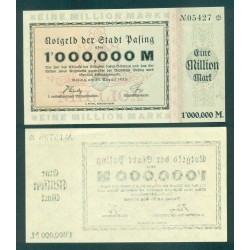 OLD GERMANY EMERGENCY PAPER MONEY - NOTGELD Pasing 1923 1.000.000 M