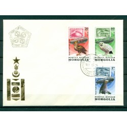 Mongolia 1981 - Y & T n. 129/35 air mail - Polar flight of the "Graf Zeppelin"