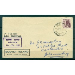 Afrique du Sud 1955 - Y & T n. 204 - Lettre de l'Île Bouvet (Antarctique) - Frégate Transvaal