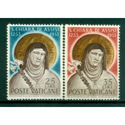 Vatican 1953 - Y & T. n. 187/88 - Sainte Claire d'Assise