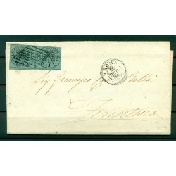 Etats Pontificaux 1852/64 - Y & T. n. 2 - Armoiries 1 baj. sur lettre