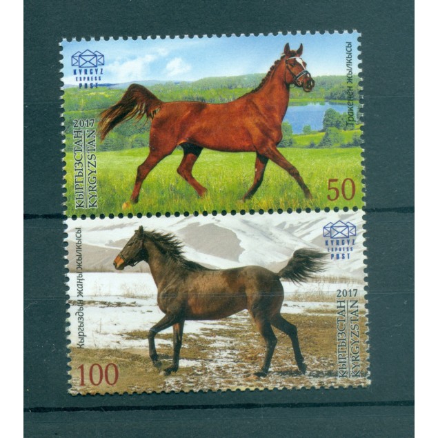 Kirghizistan KEP 2017 - Y & T n. 54/55 - Chevaux